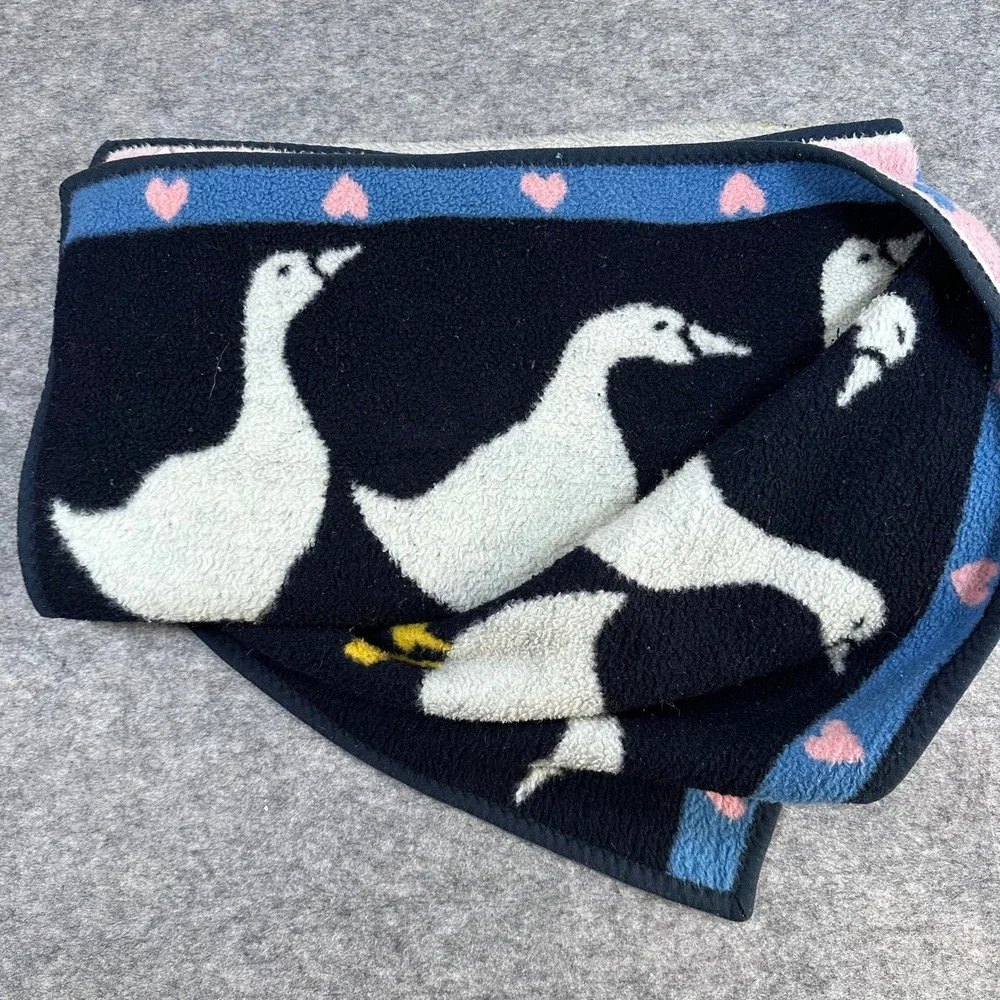 VTG Vuteks Crown‎ Crafts Goose Blanket Unisex 60x80 Blue Yugoslavia